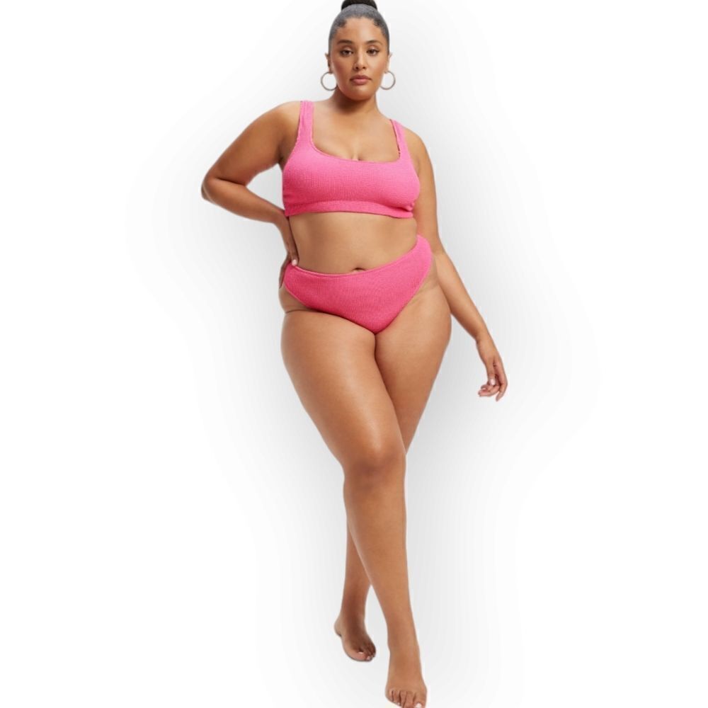 Good American “Always Fits” Scoop Bikini Set – Fuchsia Pink